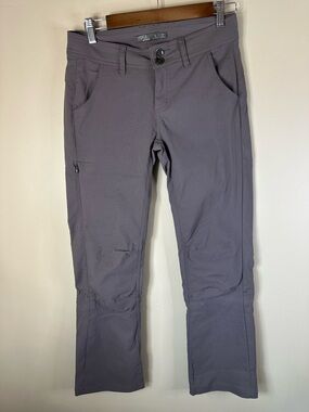 PrAna Women’s Stretch Zion Pants in Dark Gray - Snap Roll-up Size 2